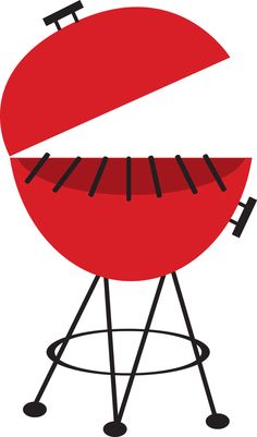 Picnic table bbq grill clipart