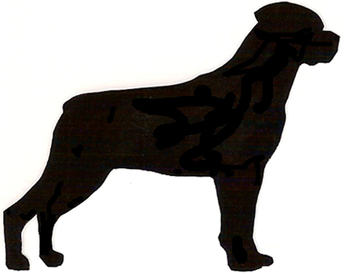 Rottweiler Dog Silhouette Clipart