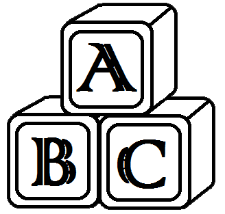 Abc Blocks Clipart Black And White