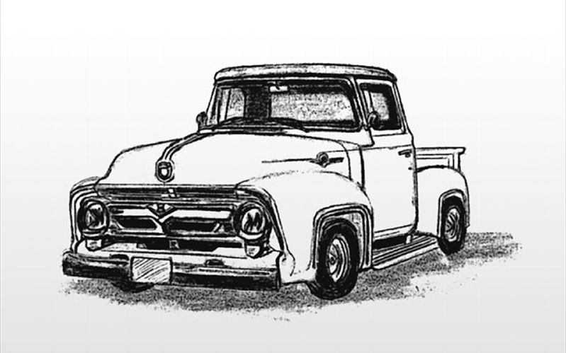 Old Ford Tailgate Clipart 