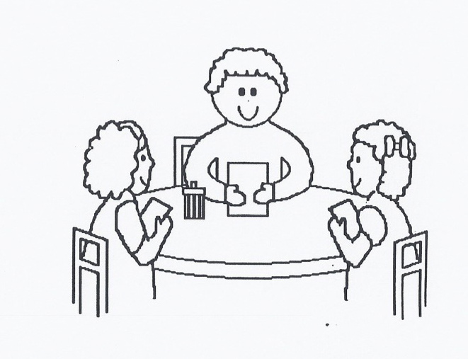 Group work clipart black and white