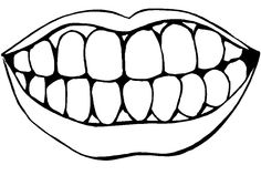 Tooth clipart black and white