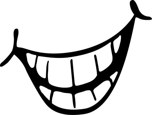 Black and white tooth clipart