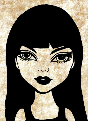 vampire goth doll face png clip art eyes by DigitalGraphicsShop