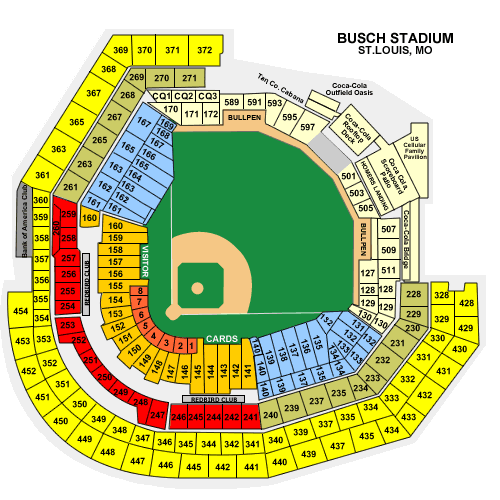 Detailed Tropicana Field Seating Chart