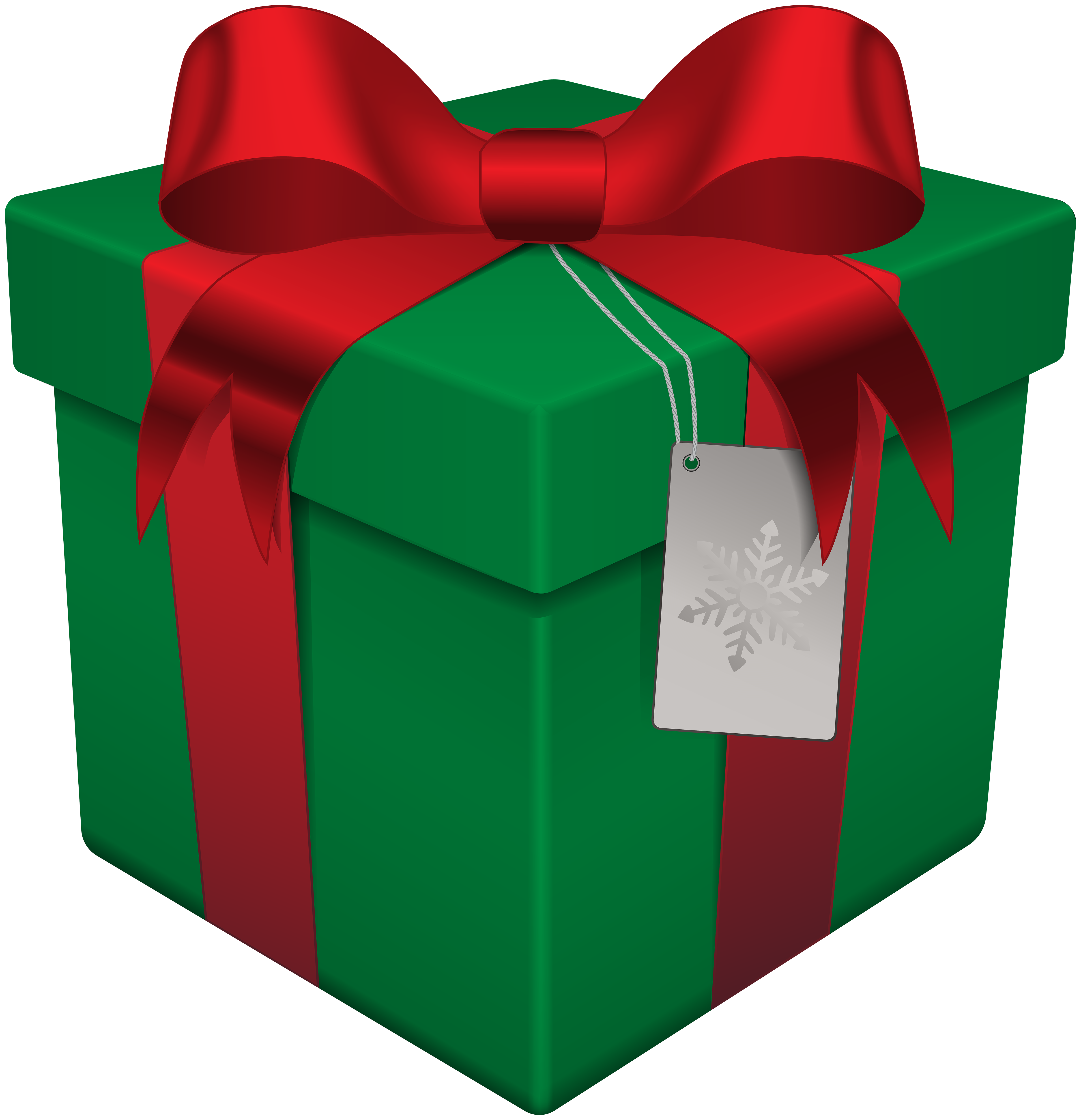 Christmas Gift Box Green Transparent PNG Clip Art