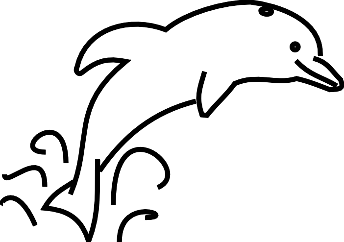 Free Dolphin Clipart Black And White