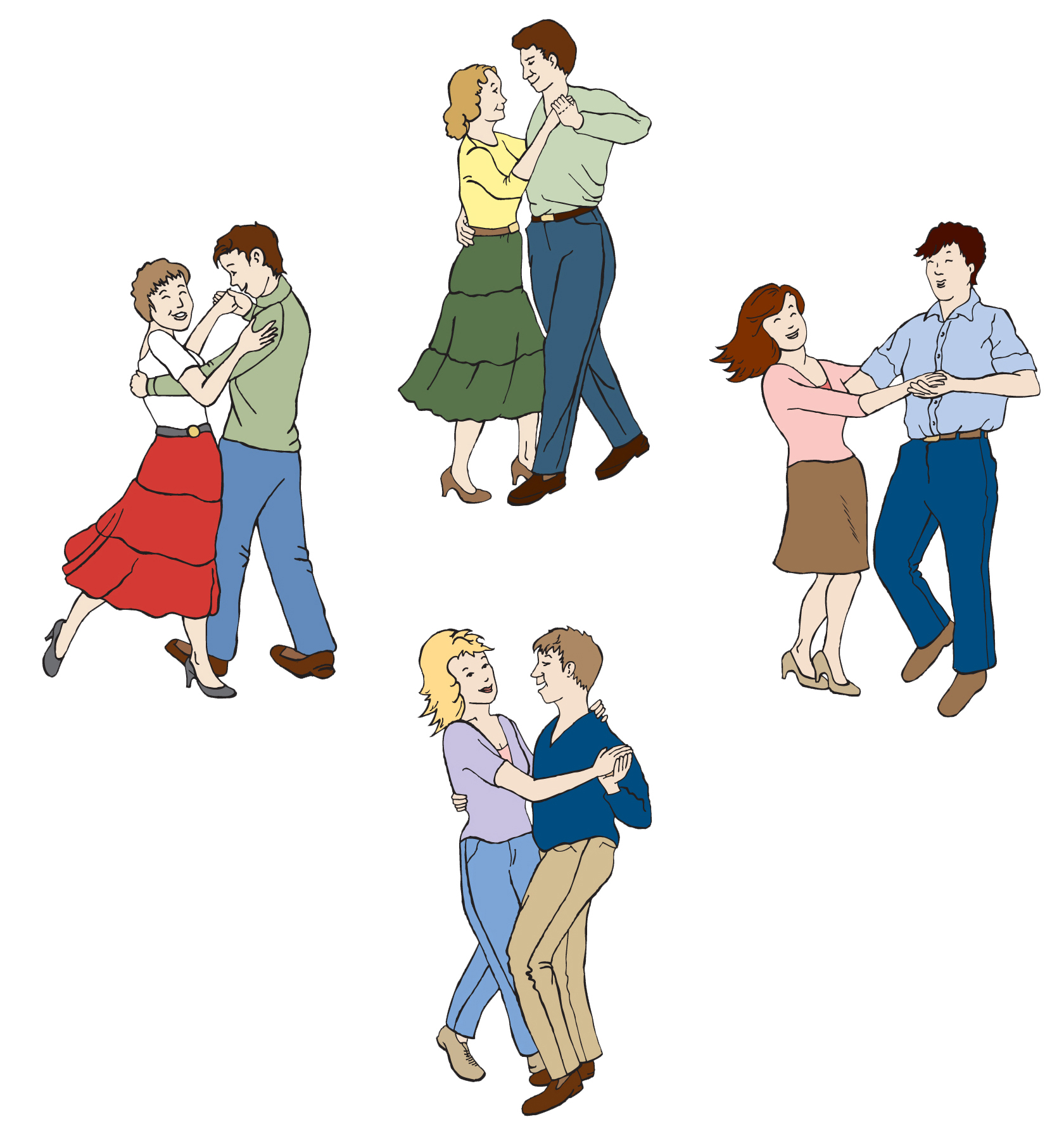 Square dancing clipart free