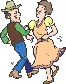 Square dancing clipart free
