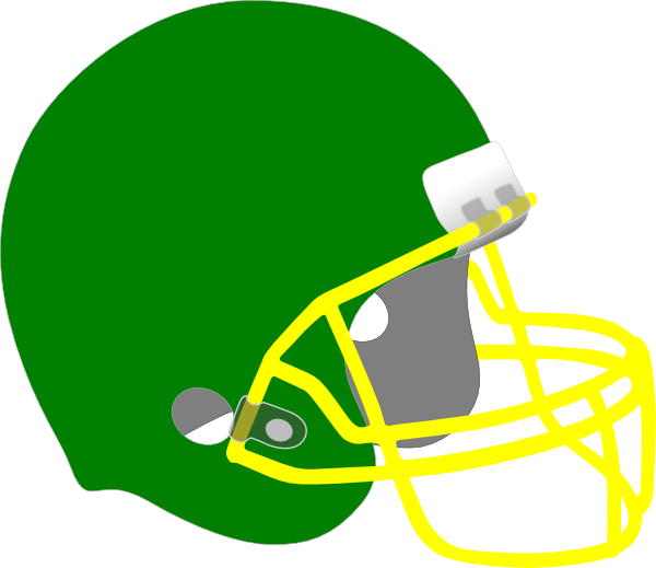 Green football helmet clipart
