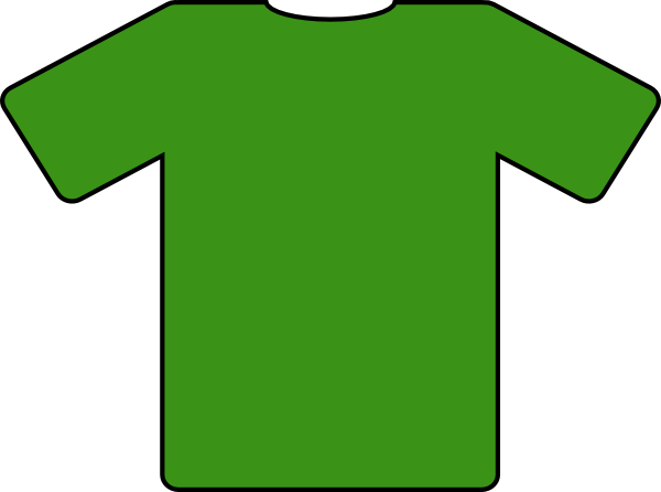 Green football jersey clipart