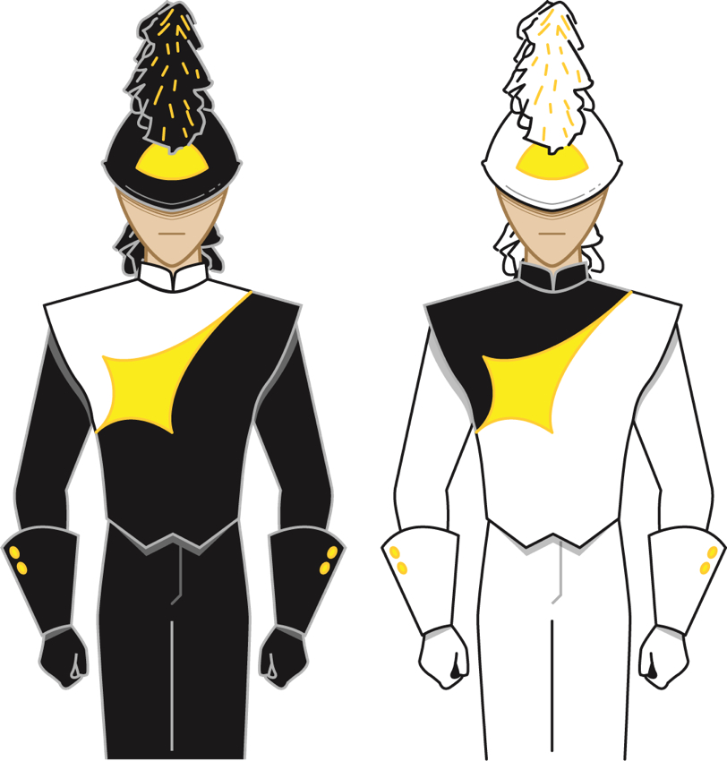 Marching band uniform clipart