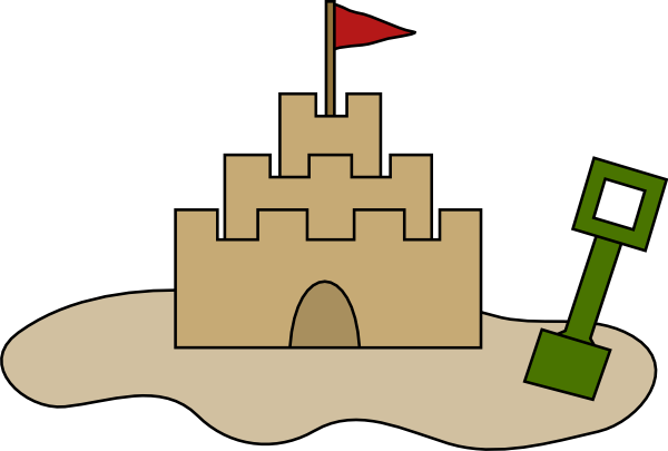 Cartoon Sand Castle Clipart