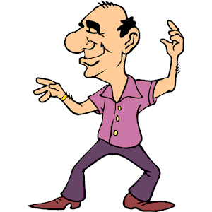 Old man dancing clipart