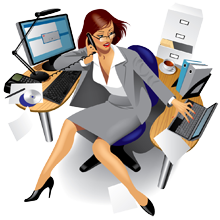 Office administration clipart