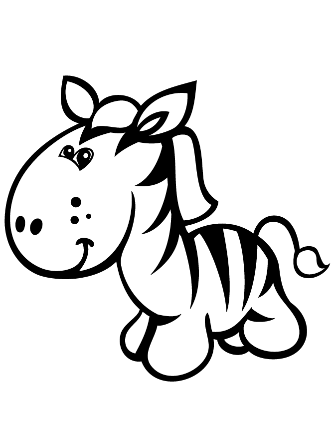 Cartoon Baby Zebra