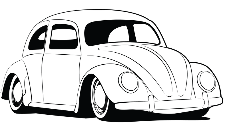 VW Beetle Car Clipart