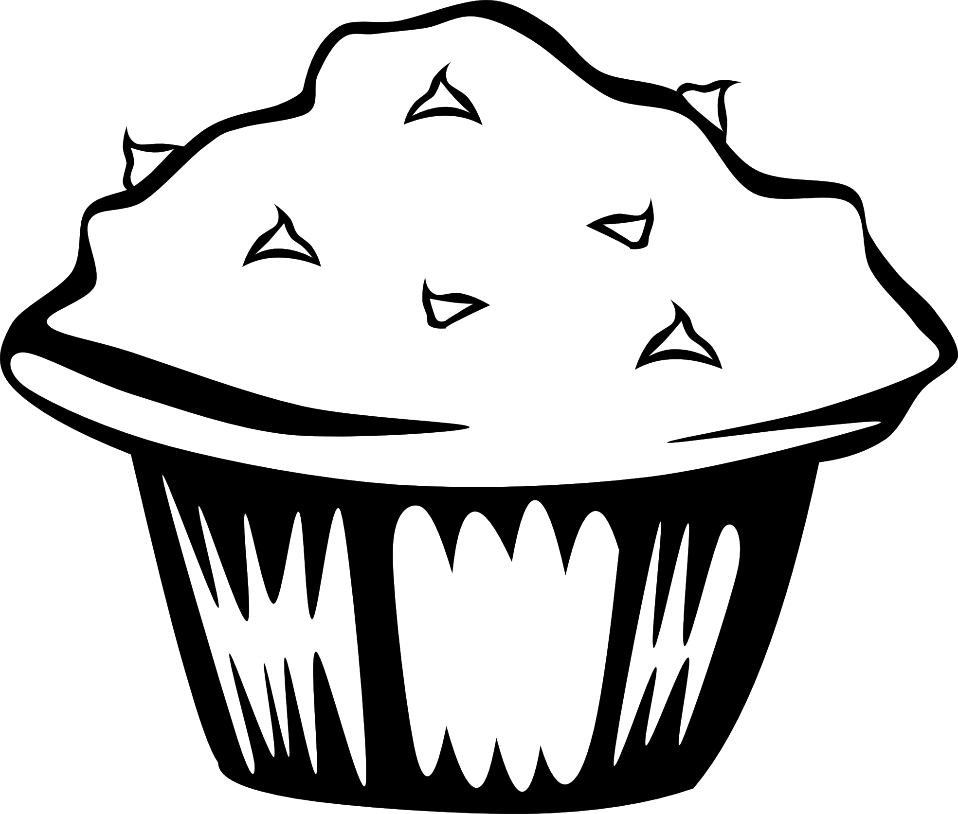 Blank Cake Birthday Black and White Food Clipart