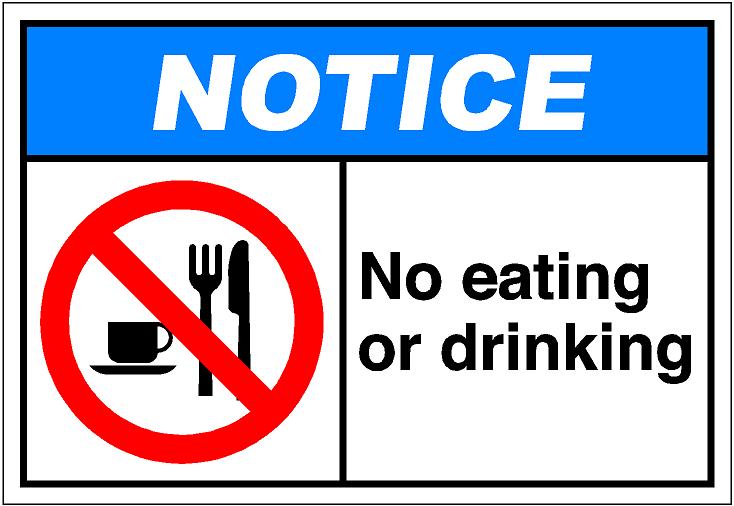 No Eating Or Drinking Clipart
