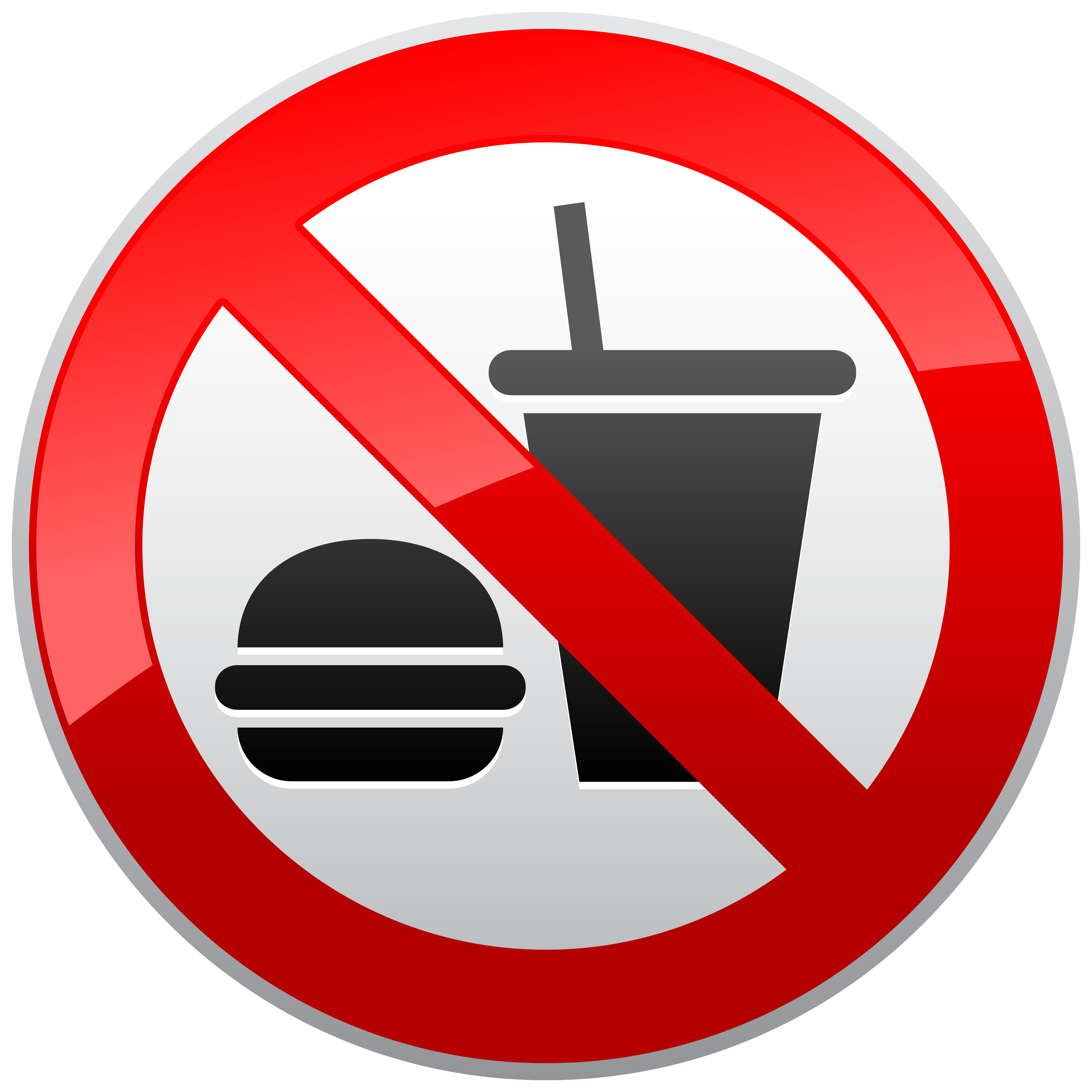 No Food or Drink Glass Decal Signs, SKU: LB-2898