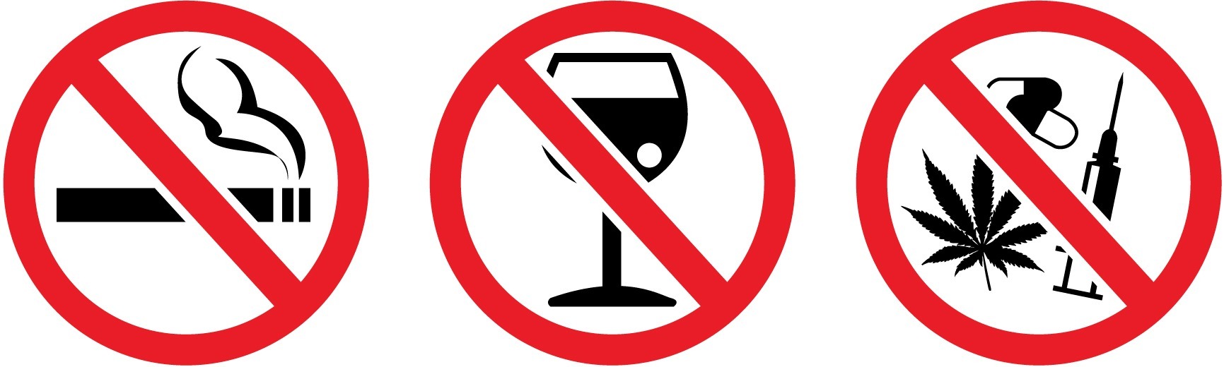 No drugs and alcohol clipart