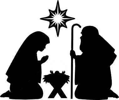 Nativity silhouette free silhouette baby jesus born in a manger