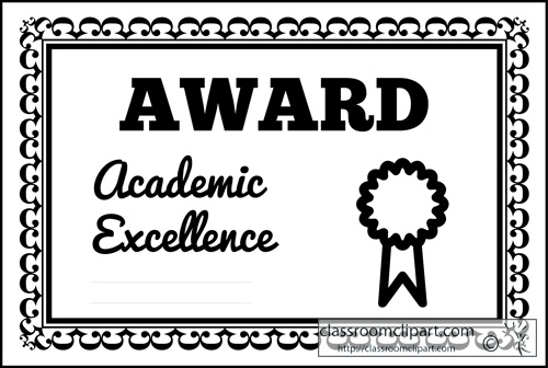 Academic letter award clipart