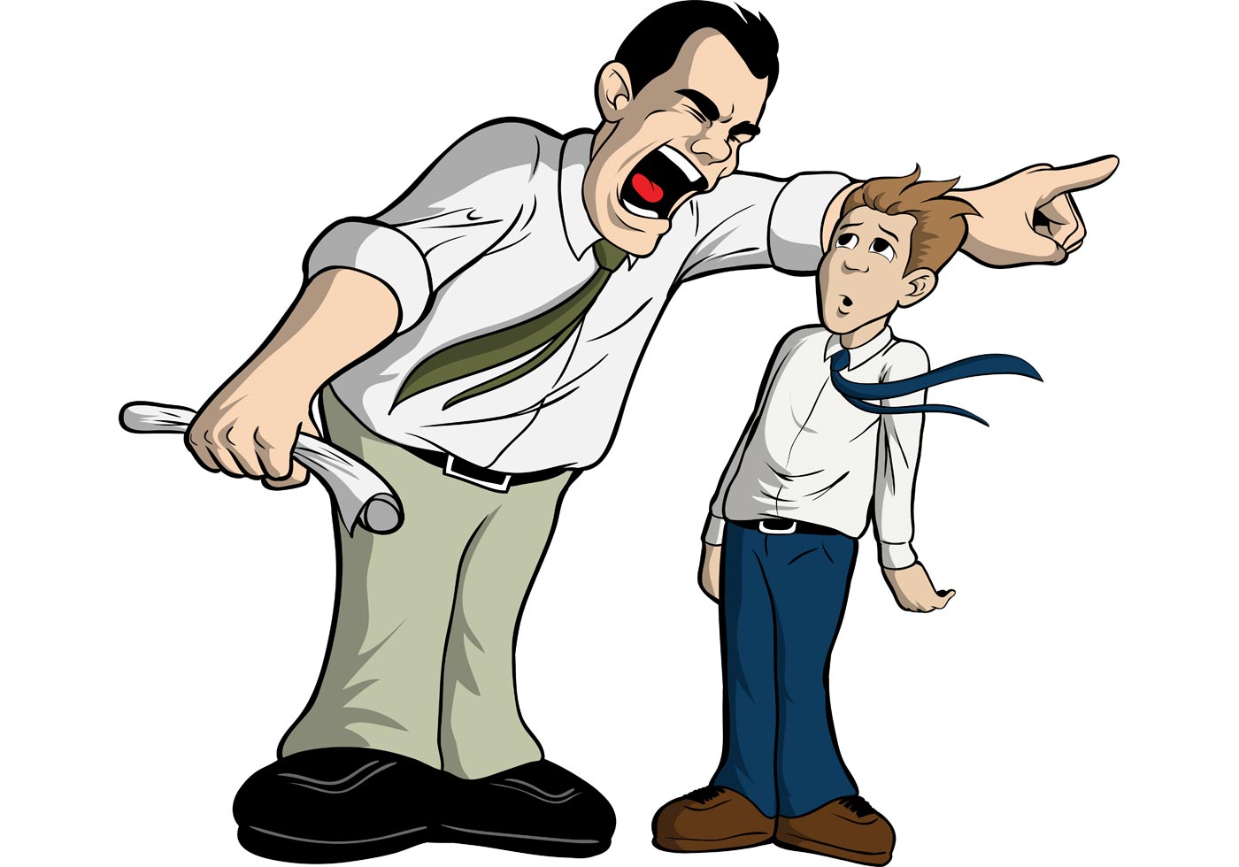 Clip Arts Related To : boss cartoon pointing finger. 