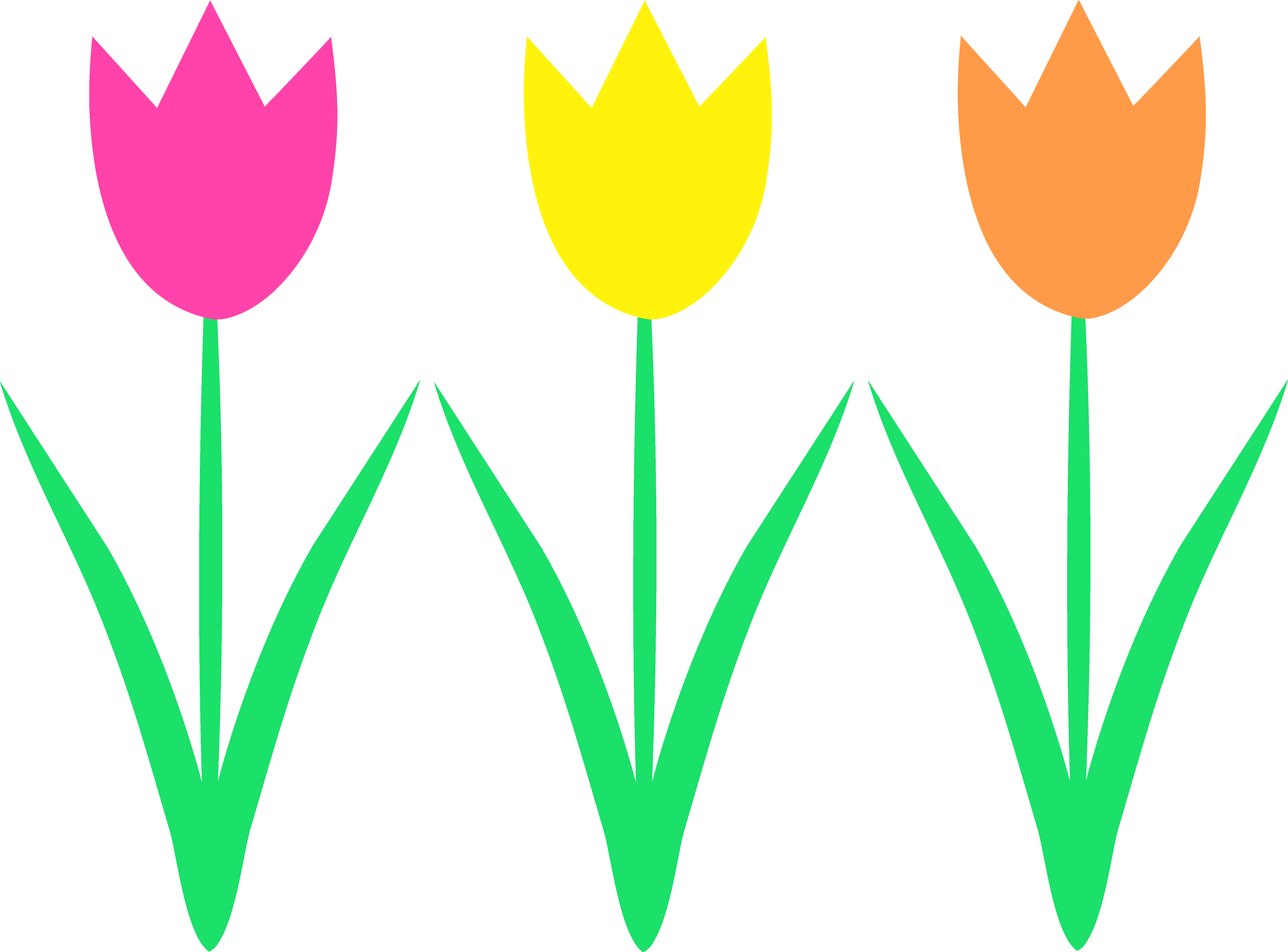 Spring tulips clip art