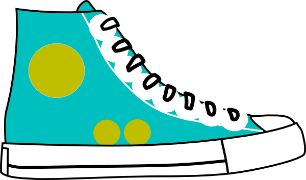 Sneaker clipart green and yellow