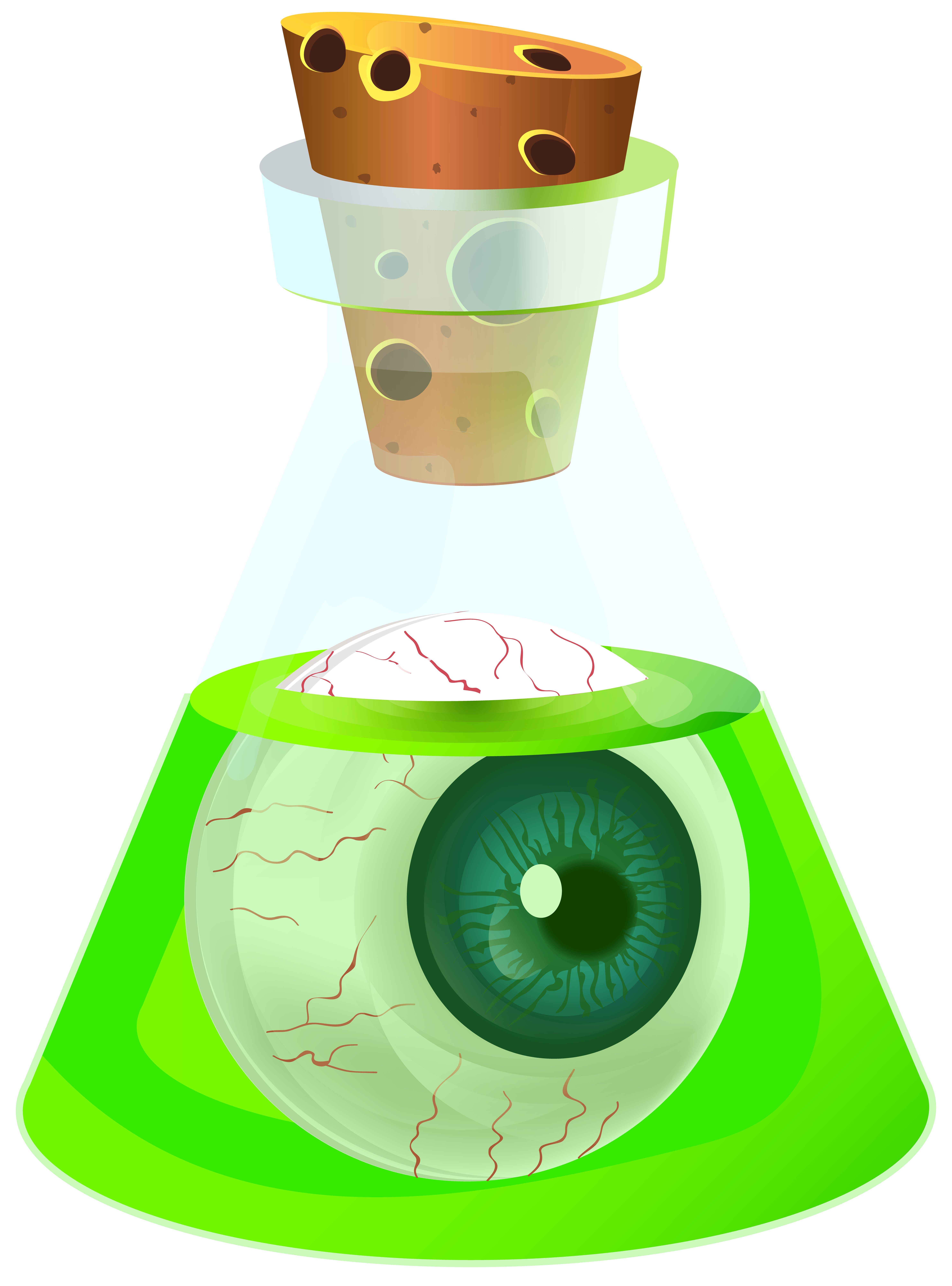 Halloween Poison Potion with Eyeball Transparent PNG Image