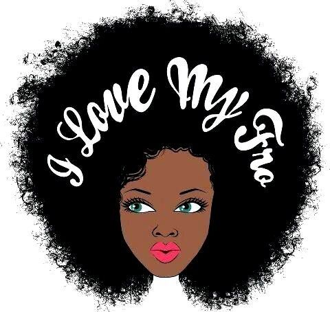 Natural hair afro clipart