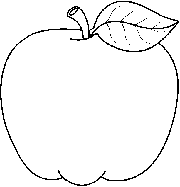 Apple clip art black and white