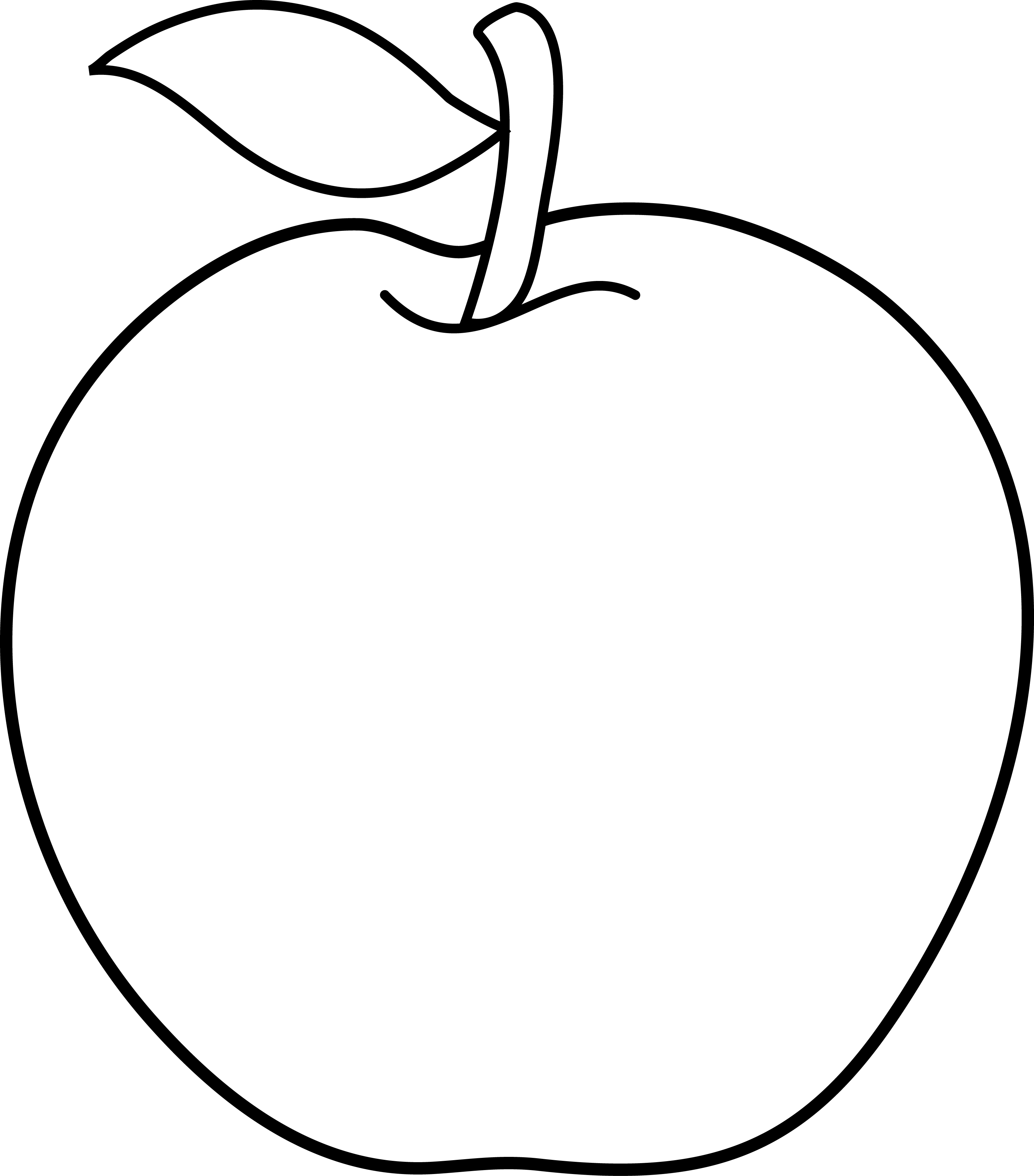 Apple Clipart Black And White