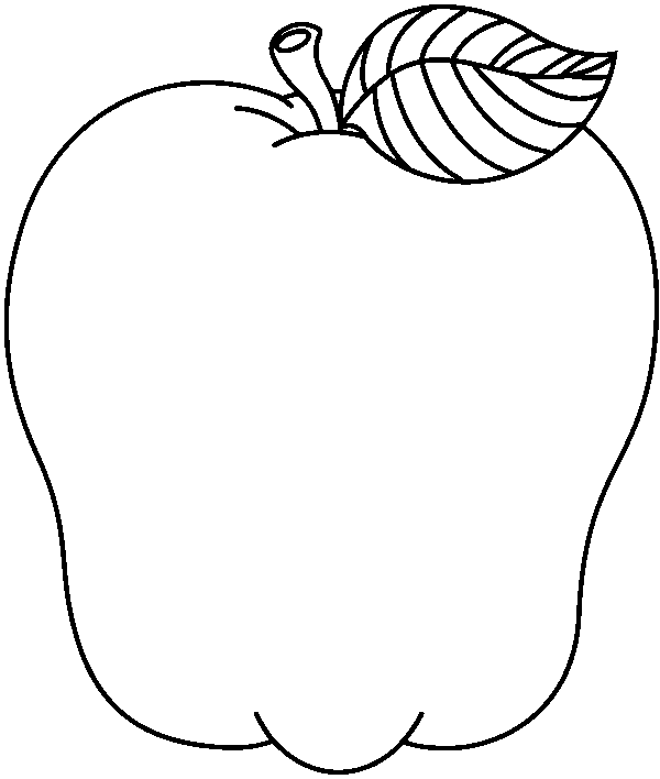 Apple clip art black and white
