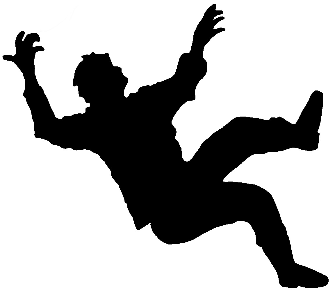 Clip Art Image Of Guy Slipping And Falling Clipart