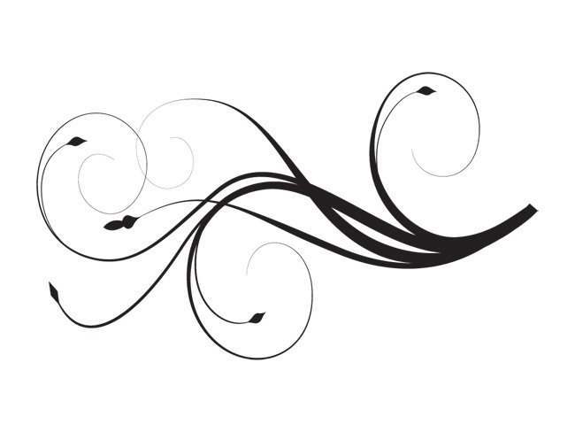 Black swirl design clip art free