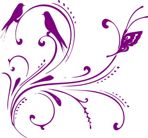 Fancy Purple Swirl Clipart