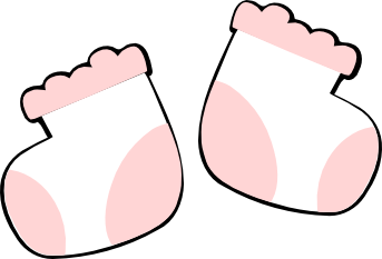 Pink socks and shoes art clipart