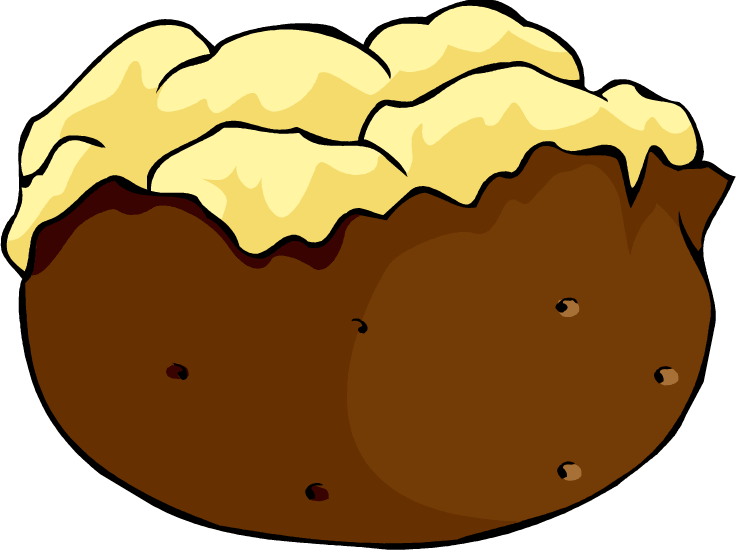 clipart of baked potatoes