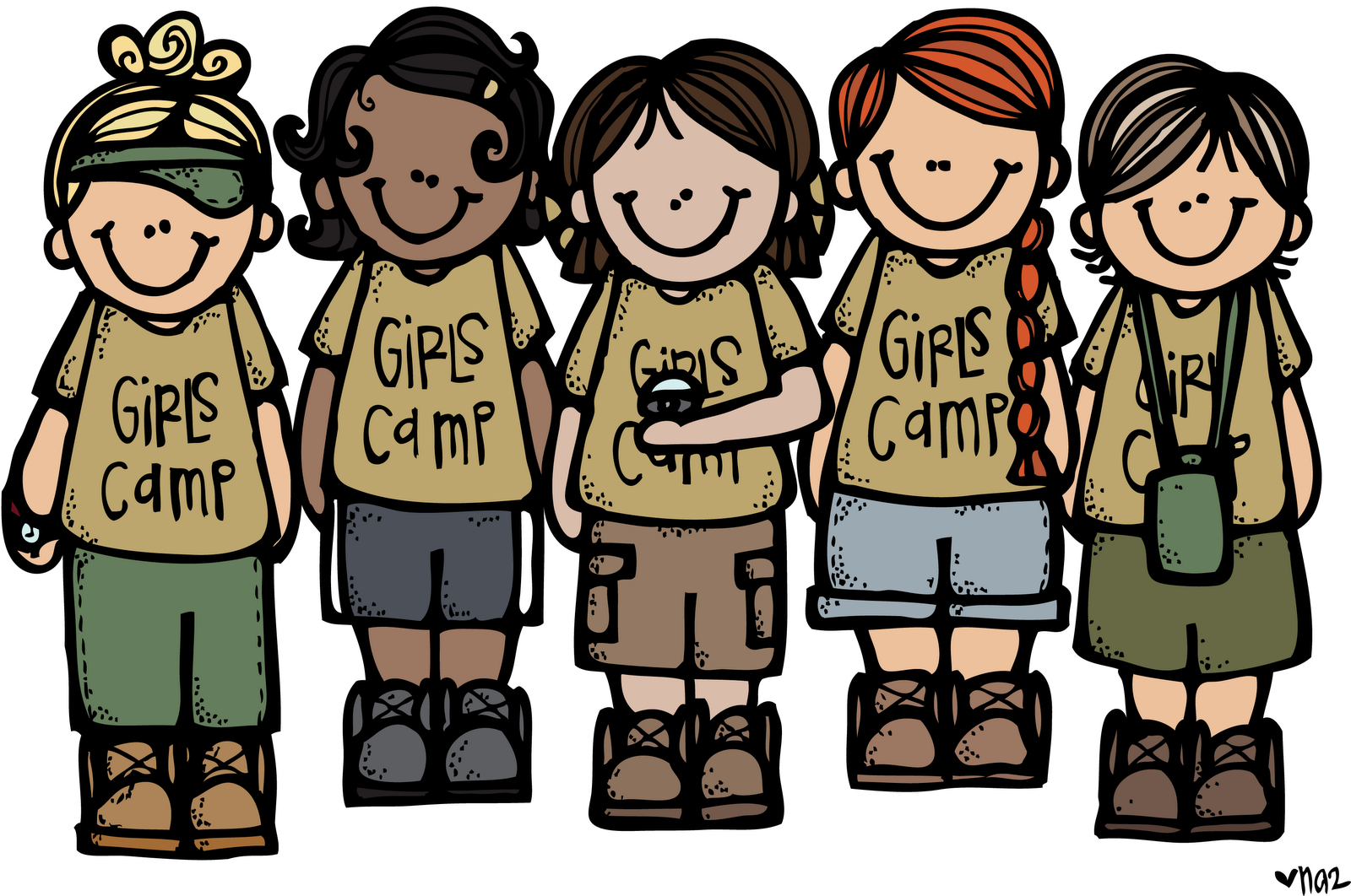 Girls Camp Clipart