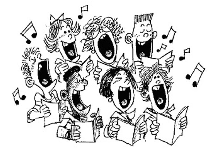 Choir music clipart