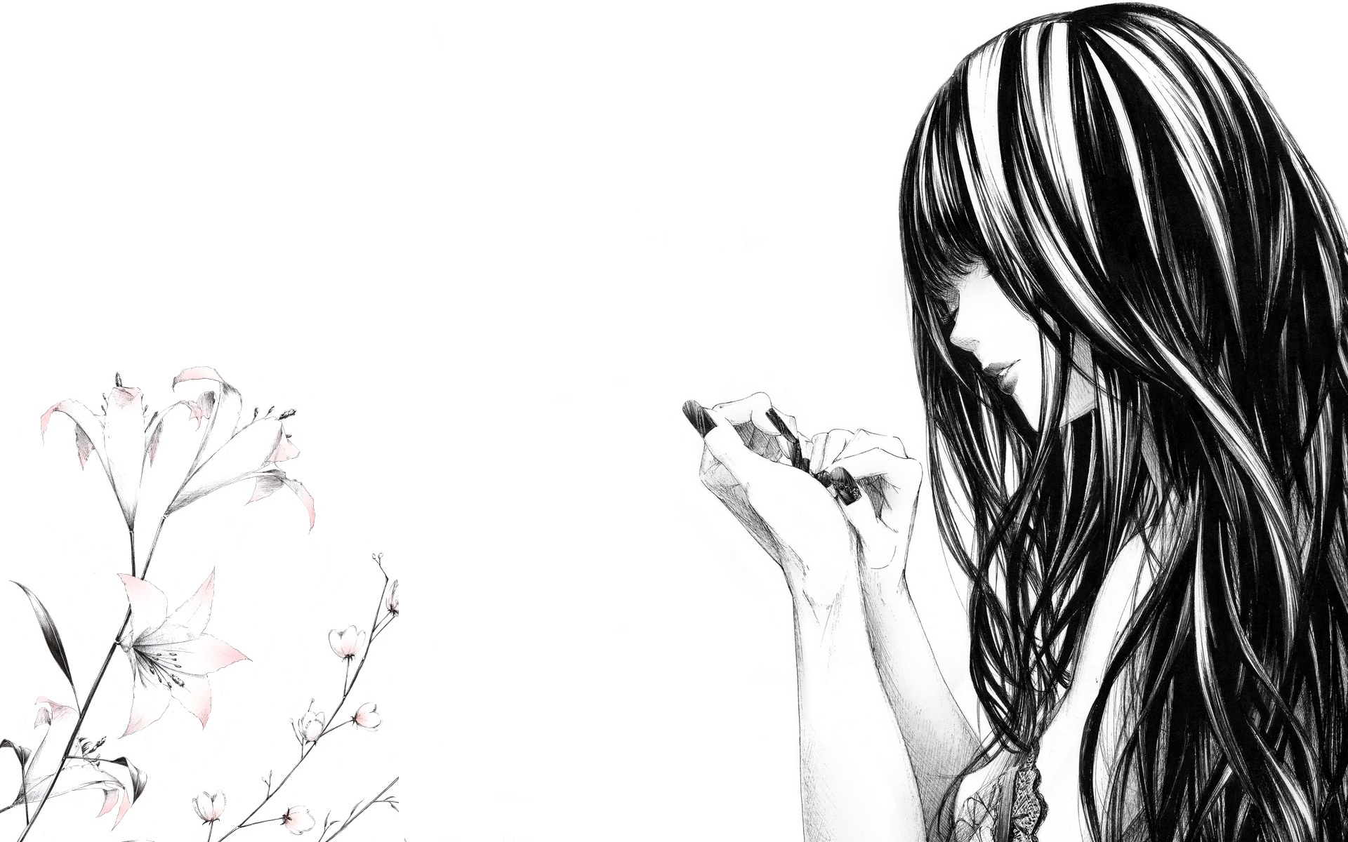 Free Black And White Anime Hair Download Free Clip Art Free Clip