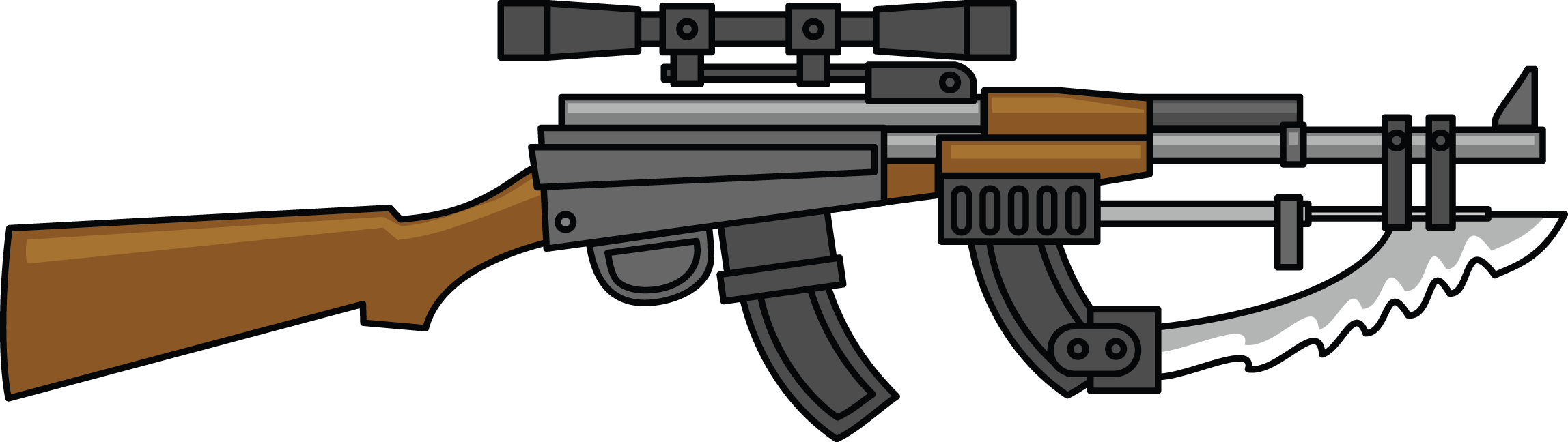 Clip Arts Related To : assault rifle outline png. view all Military Rifle C...