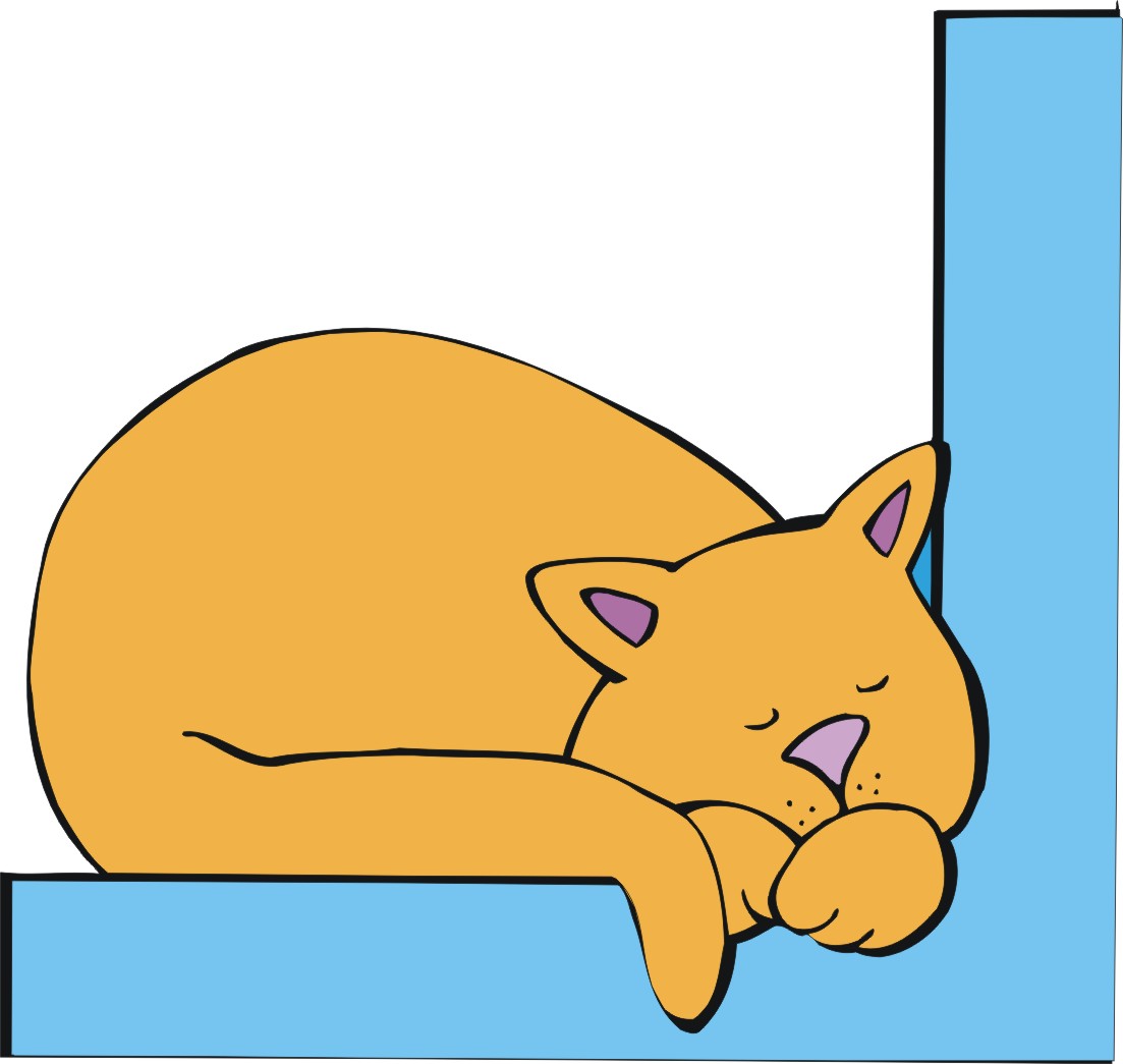 Simple Lazy Cat Cartoon - keylalum