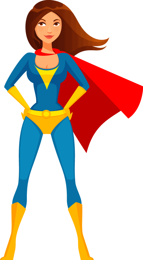 Superhero female clipart