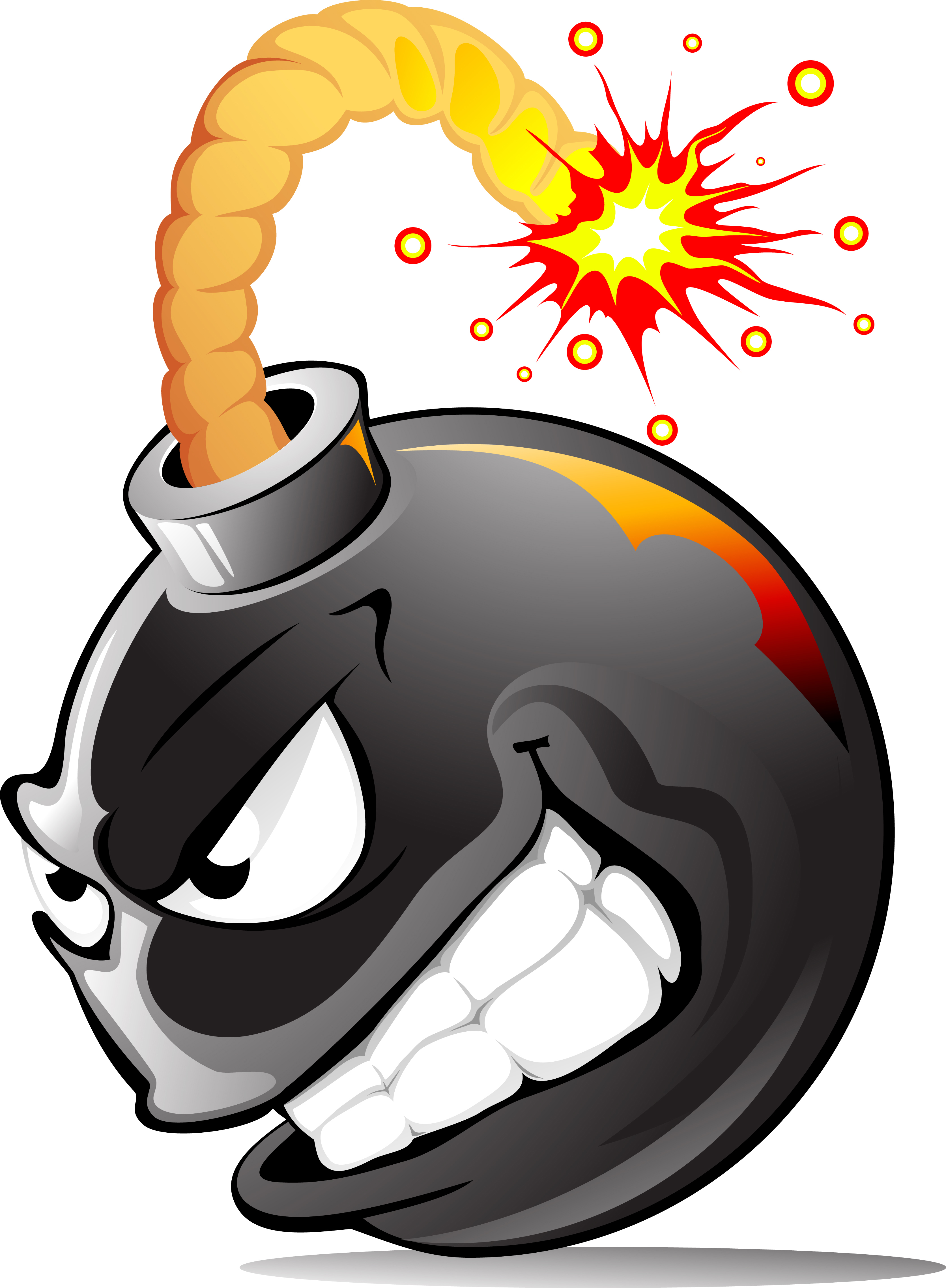 Bomb With Face Clipart