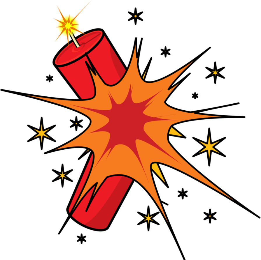 Exploding dynamite clipart