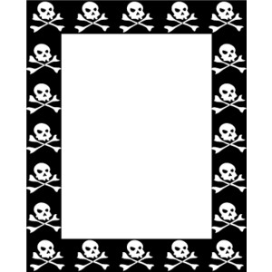 Skull border clip art
