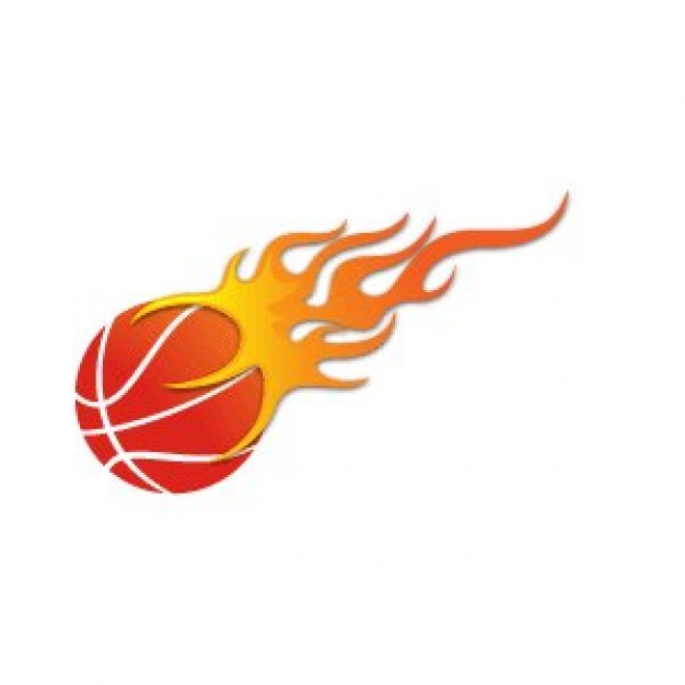 Basketball On Fire Clipart